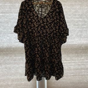 Black and white floral dress